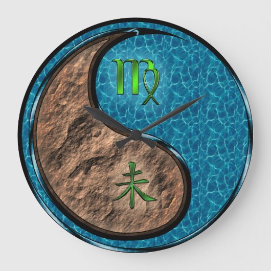 おとめ座と水の羊 ラージ壁時計 (正面)