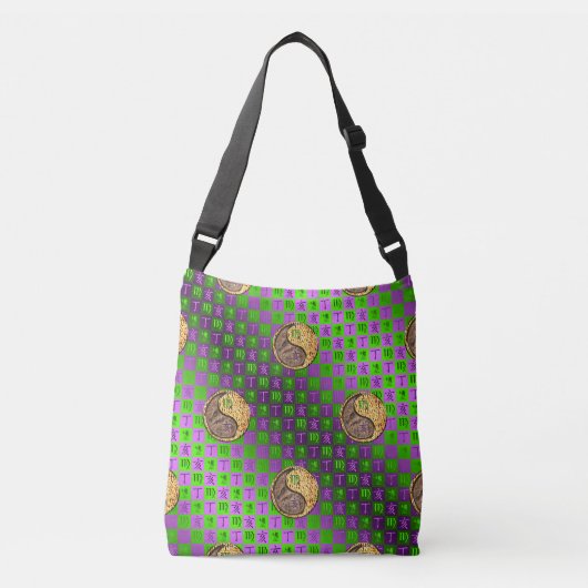 おとめ座と火のいのしし クロスボディバッグ (正面)