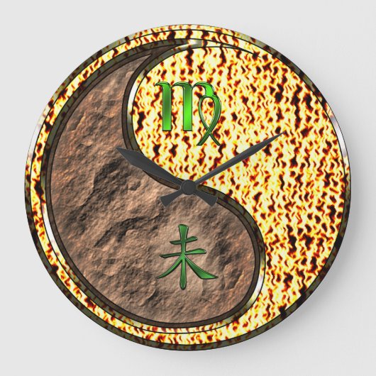 おとめ座と申年 ラージ壁時計 (正面)