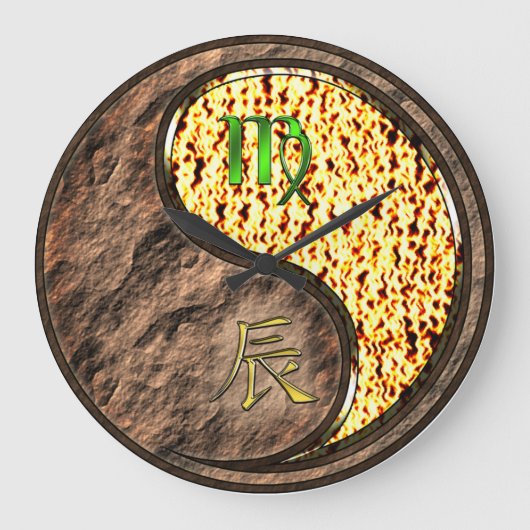 おとめ座と赤い竜 ラージ壁時計 (正面)