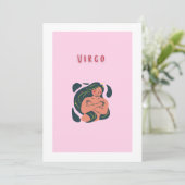 おとめ座のかわいいプリント 招待状 (スタンド正面)