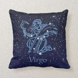 おとめ座の星座と星々 クッション