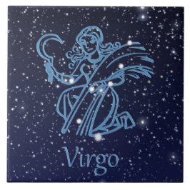 おとめ座の星座と星々 タイル
