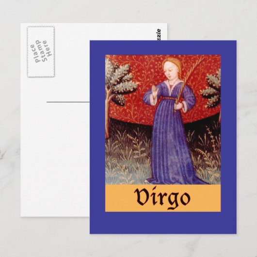 おとめ座の星座 ポストカード (正面/裏面)