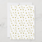 おとめ座の星座 地のエレメント 誕生日招待状 テンプレート (裏面)