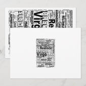 おとめ座の言葉の雲のインスピレーション 招待状 (正面/裏面)