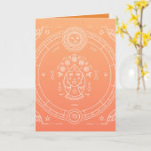 おとめ座の誕生日 カード (黄色い花)