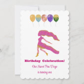 おとめ座の1歳の誕生日　印象派ゴールドラメ 招待状 (正面)