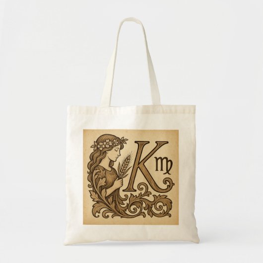 おとめ座のZodiacバッグ (K) トートバッグ (正面)
