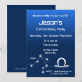 おとめ座 ギャラクシー パーティー 招待状（オーダーメイド） 招待状 (正面/裏面)