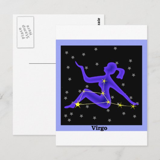 おとめ座 ポストカード (正面/裏面)
