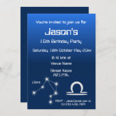 おとめ座 ラブコ  ギャラクシー パーティー 招待状 (正面/裏面)