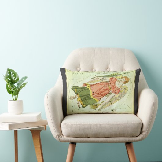 おとめ座 ヴァーゴ ヴァーゴ 星座 旧式天文図 Urania's Mirror ランバークッション (椅子)