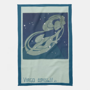 おとめ座 ヴィンテージ 占星術 十二星座 キッチンタオル