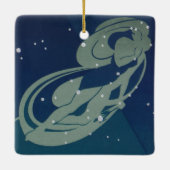 おとめ座 ヴィンテージ 占星術 十二星座 セラミックオーナメント (裏面)