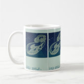 おとめ座 ヴィンテージ 占星術 星図 コーヒーマグカップ (左)