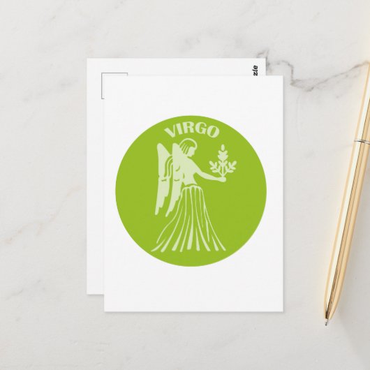 おとめ座, 十二星座, 星占い, 占星術 ポストカード (正面/裏面インサイチュ)