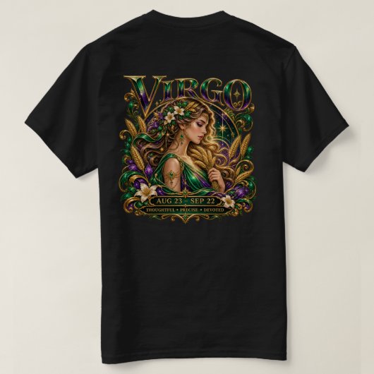 おとめ座 Tシャツ (デザイン裏面)