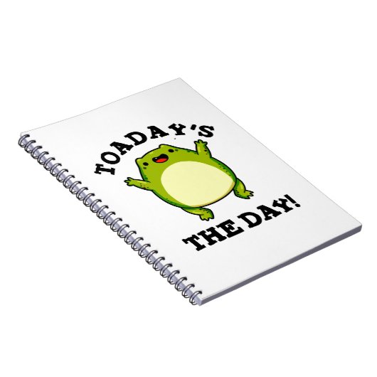 おと今日の日 面白いカエルの駒ギャグ ノートブック (右側)