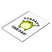 おと今日の日 面白いカエルの駒ギャグ ノートブック (左側)