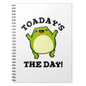 おと今日の日 面白いカエルの駒ギャグ ノートブック (正面)