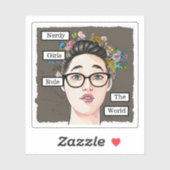 おどけた女の子が世界を支配 シール (シート)