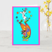 おどけている（中が空白） カード (黄色い花)