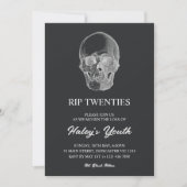 おどろおどろしいドクロ RIP Twenties 20代 お笑い 30歳の誕生日 招待状 (正面)