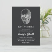 おどろおどろしいドクロ RIP Twenties 20代 お笑い 30歳の誕生日 招待状 (スタンド正面)