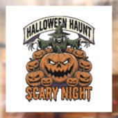 おどろおどろしいハロウィンのカボチャ ビンテージの彫刻Tシャツ A ウィンドウサイン (シート2)
