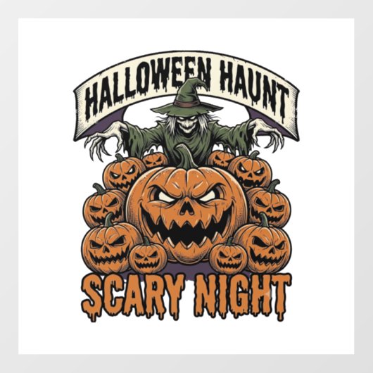 おどろおどろしいハロウィンのカボチャ ビンテージの彫刻Tシャツ A ウィンドウサイン (シート)