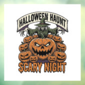 おどろおどろしいハロウィンのカボチャ ビンテージの彫刻Tシャツ A ウィンドウサイン (シート3)