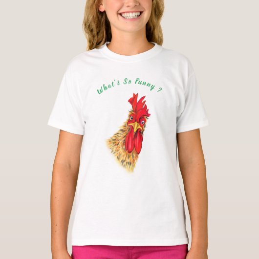 おどろきよくはしゃぐのTシャツおもしろい Tシャツ (正面)