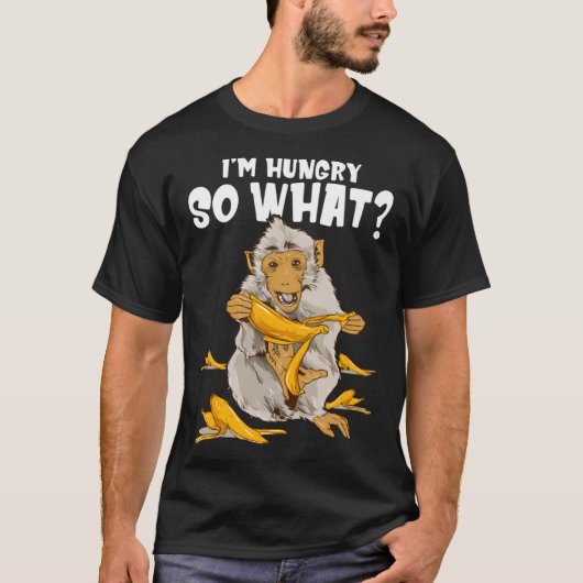 おなかがすいたから何の動物だ Tシャツ (正面)