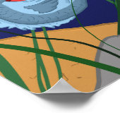 おなかがすいたサメと魚の笑いポスター ポスター (角)