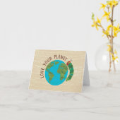 おなかがすいた毛虫が君の惑星を愛している カード (黄色い花)