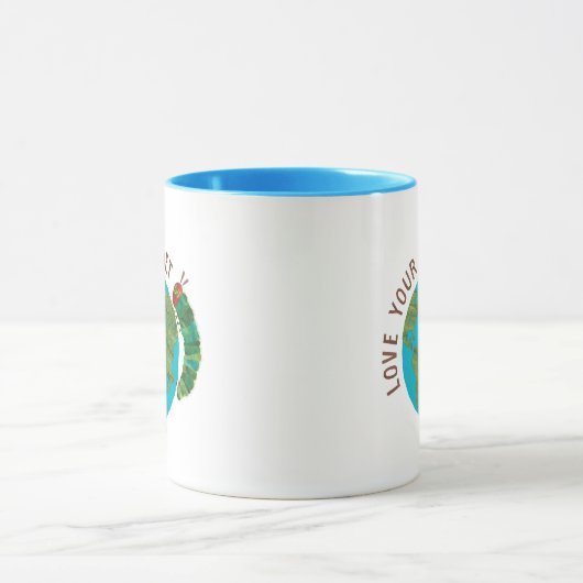 おなかがすいた毛虫が君の惑星を愛している マグカップ (中央)