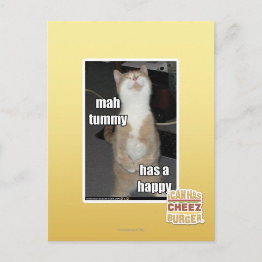 おなかが幸せだ ポストカード (正面)