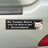おなかが痛くて不機嫌だおもしろい バンパーステッカー (車上)