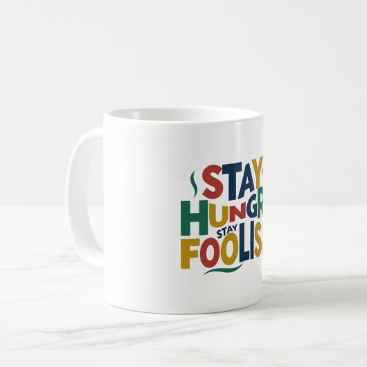 おなかすいたまま、愚かにして コーヒーマグカップ (正面左)