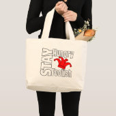 おなかすいたまま、愚かにして ラージトートバッグ (正面(商品))