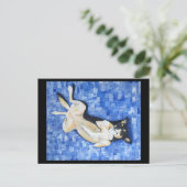 おなかのケッピー犬のデザインをくすぐる ポストカード (スタンド正面)