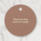 おなかの中の宝をテーマにした小さな団子ベビーシャワー フェイバータグ (裏面)