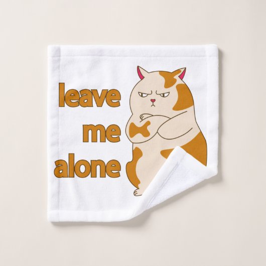 おなかの太った離れ猫が一人で ウォッシュタオル (ウォッシュタオル)
