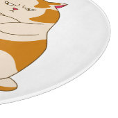 おなかの太った離れ猫が一人で カッティングボード (角)