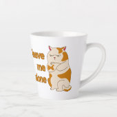 おなかの太った離れ猫が一人で カフェラテマグ (右)