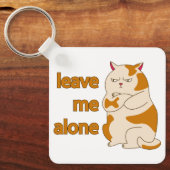 おなかの太った離れ猫が一人で キーホルダー (正面)