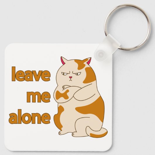 おなかの太った離れ猫が一人で キーホルダー (裏面)