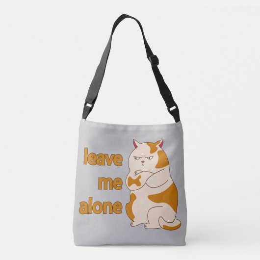 おなかの太った離れ猫が一人で クロスボディバッグ (裏面)