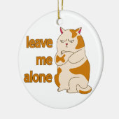 おなかの太った離れ猫が一人で セラミックオーナメント (左)